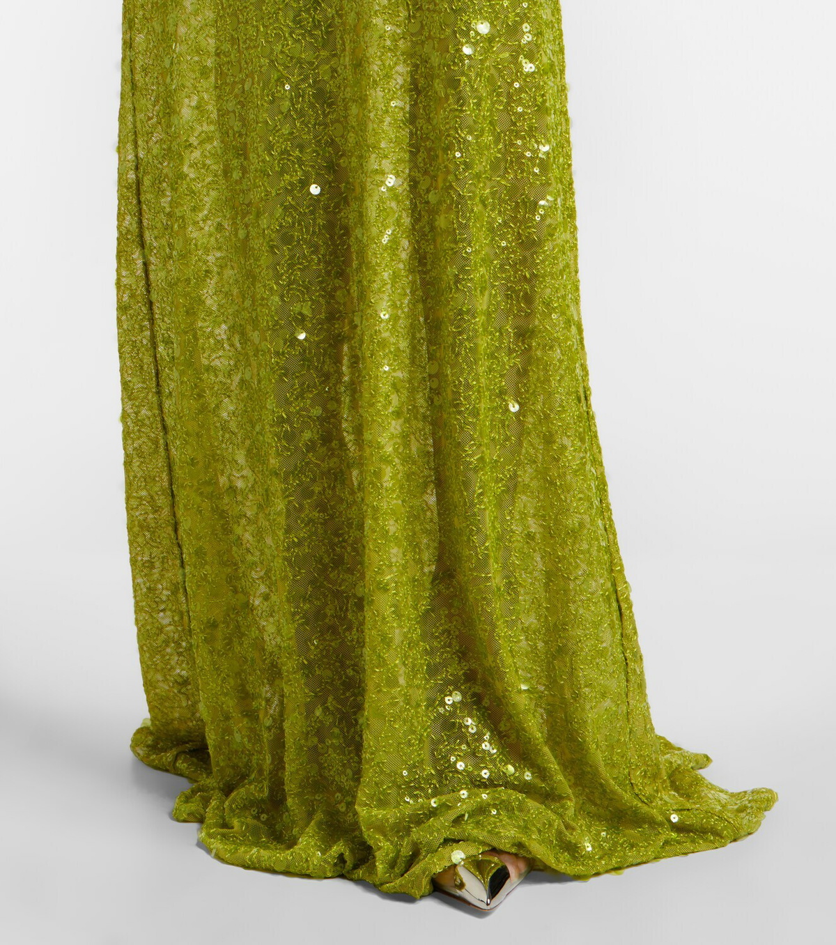 David Koma Sequined draped gown