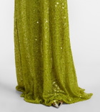 David Koma Sequined draped gown
