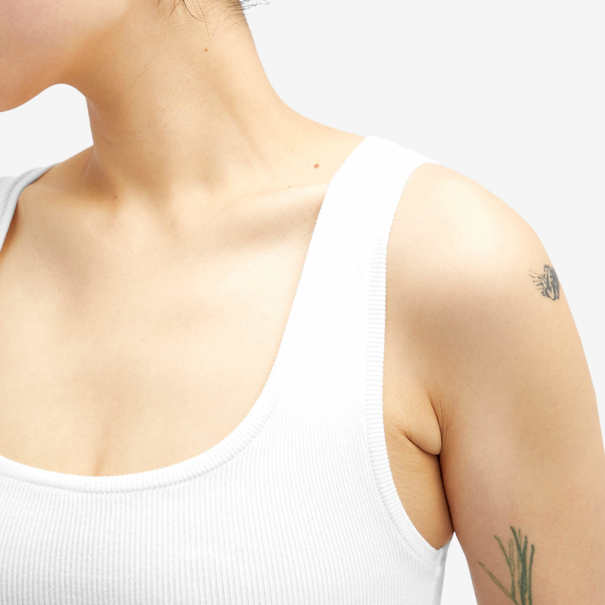 WARDROBE.NYC Women's Crop Tank Top in White