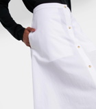 Toteme High-rise cotton maxi skirt