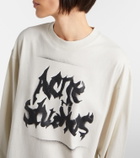 Acne Studios Logo cotton-blend jersey sweatshirt