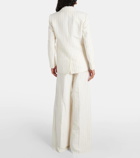 Max Mara Pinstripe linen and cotton blazer