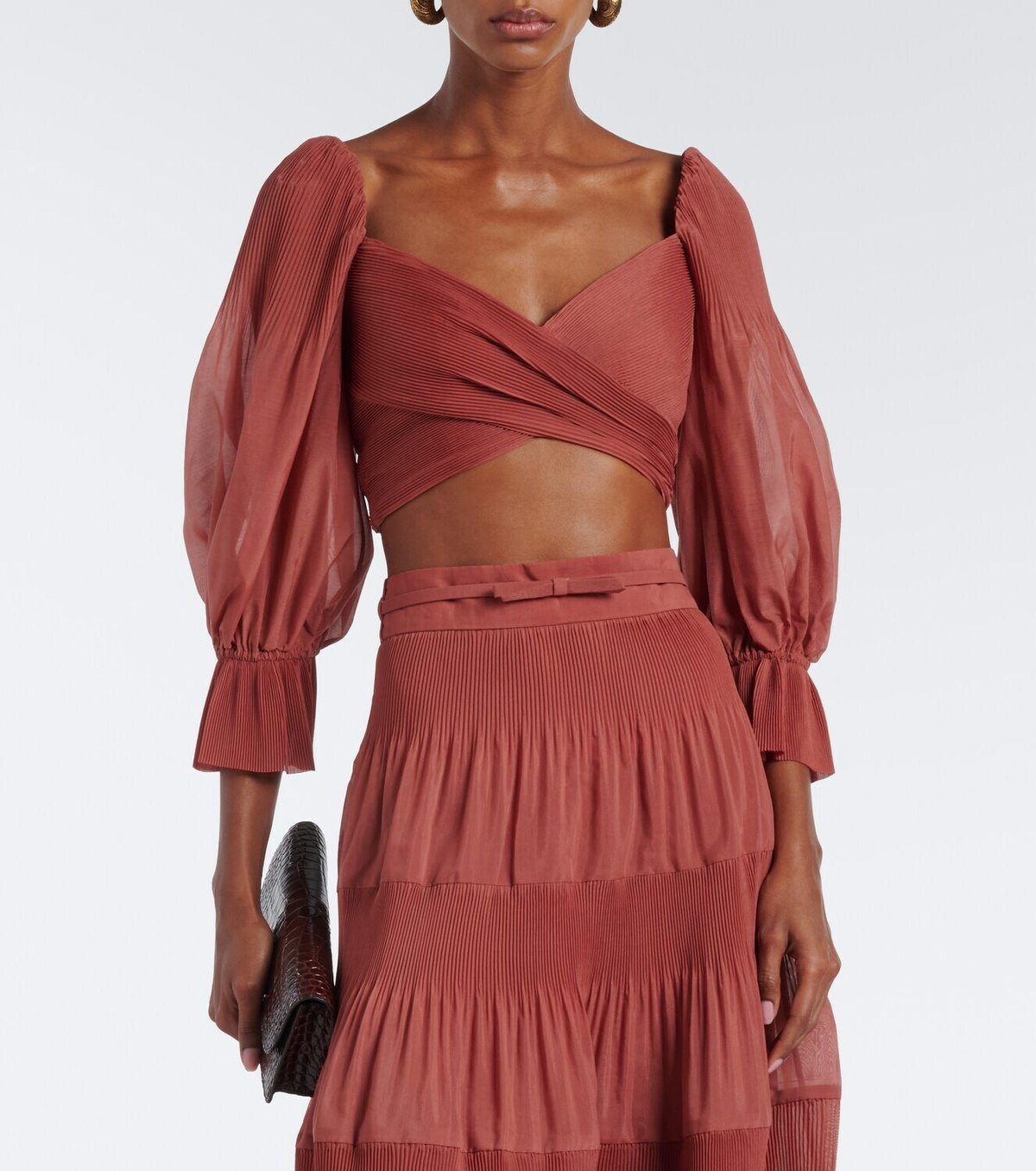 Zimmermann Pleated cropped top