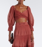 Zimmermann Pleated cropped top