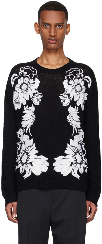 Photo: Valentino Black Virgin Wool Sweater