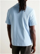 Mr P. - Cutaway-Collar Cotton-Terry Shirt - Blue