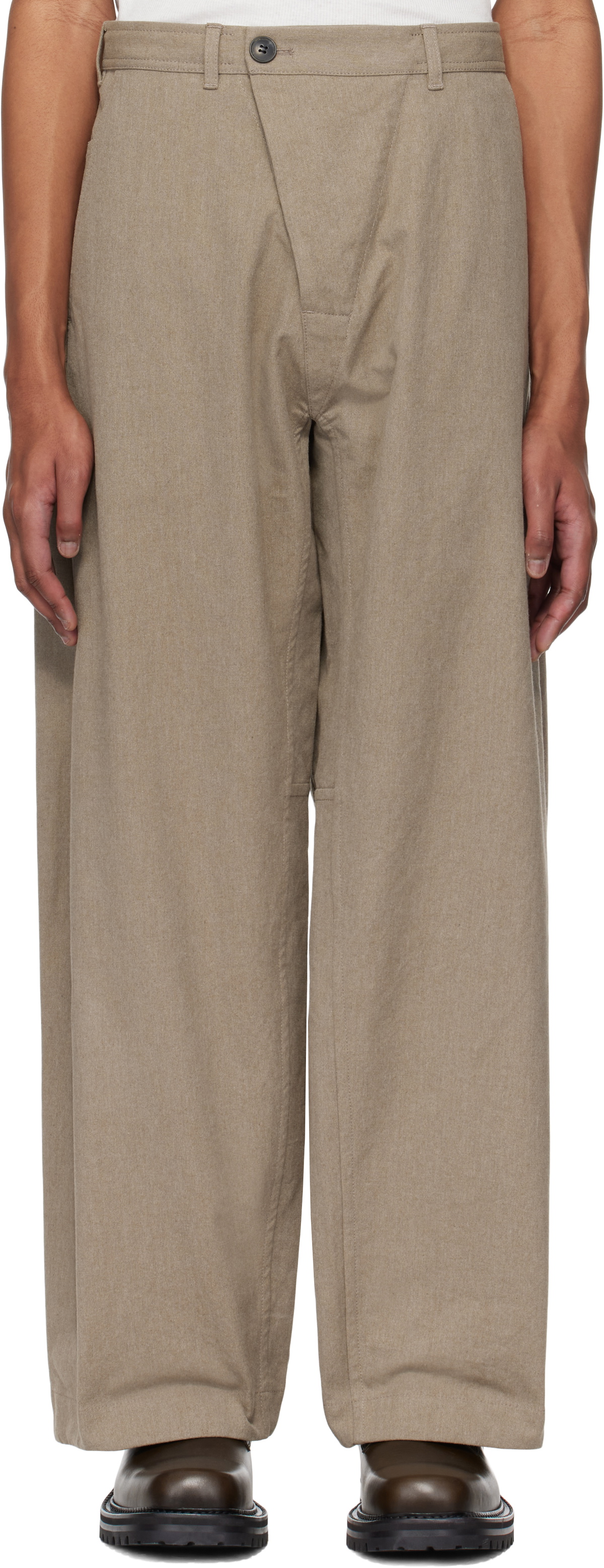 パンツ 25ss JAN-JAN VAN ESSCHE TROUSERS#84 Jan-Jan Van Essche Trousers #84, Brown Green – Glasswing