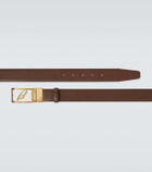 Brioni Logo reversible leather belt