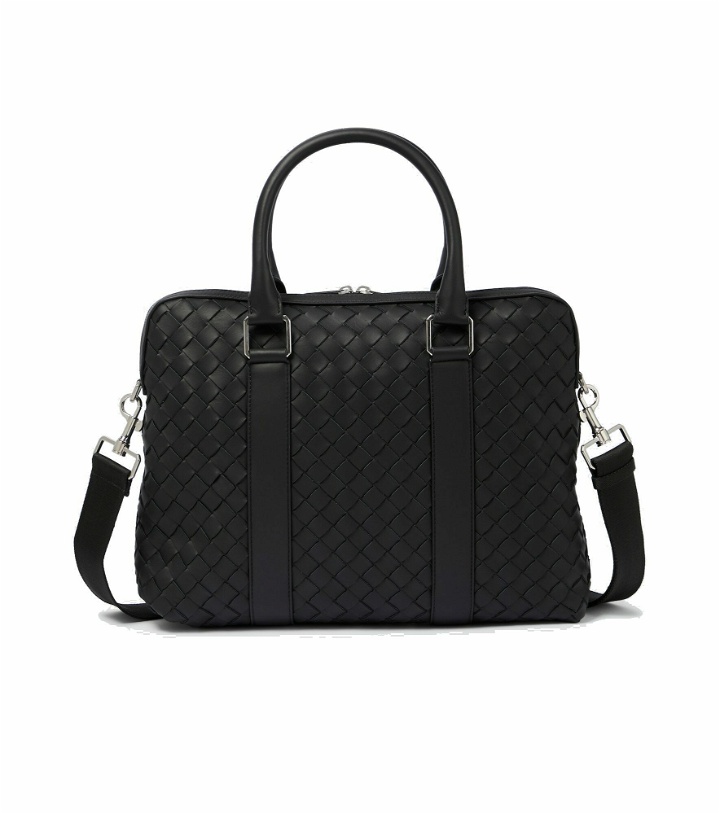 Photo: Bottega Veneta - Slim Classic Intrecciato leather briefcase