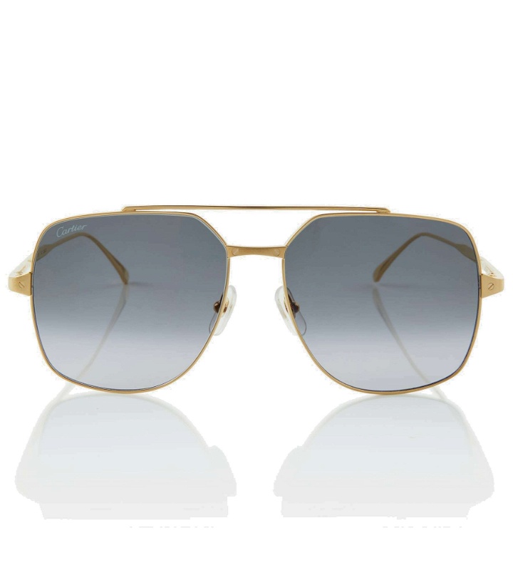 Photo: Cartier Eyewear Collection - Santos de Cartier aviator sunglasses
