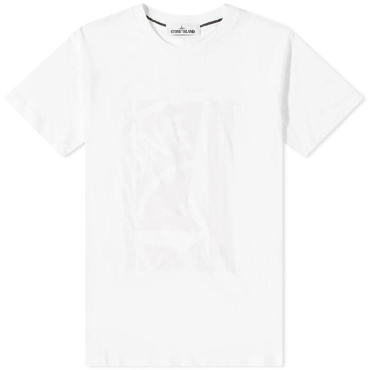 Photo: Stone Island Men's Mosaic Four Print T-Shirt in White