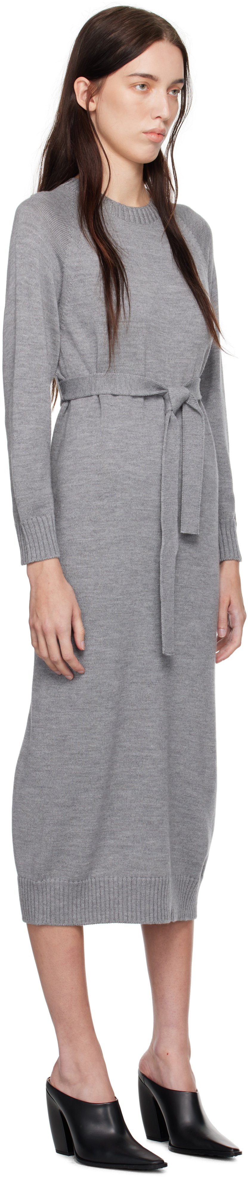 Max Mara Leisure Gray Scrivia Midi Dress