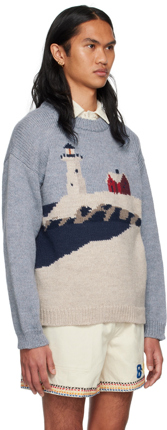 Bode Multicolor Highland Lighthouse Sweater Bode