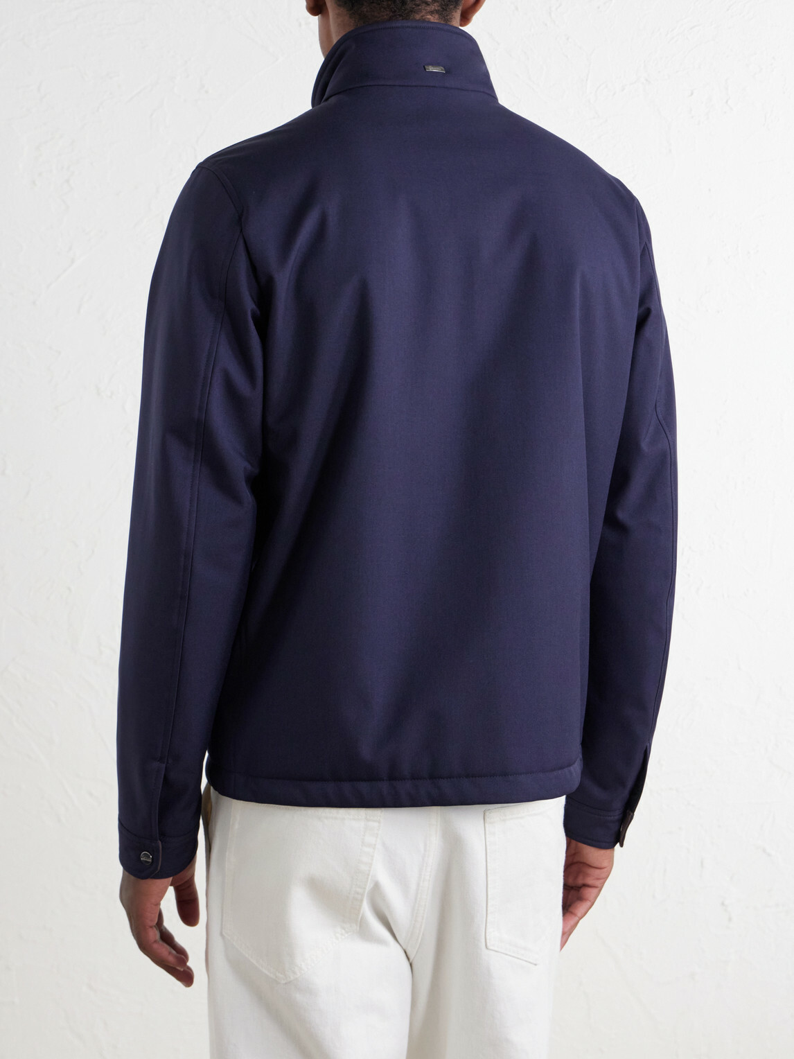 Herno - Padded Twill Bomber Jacket - Blue