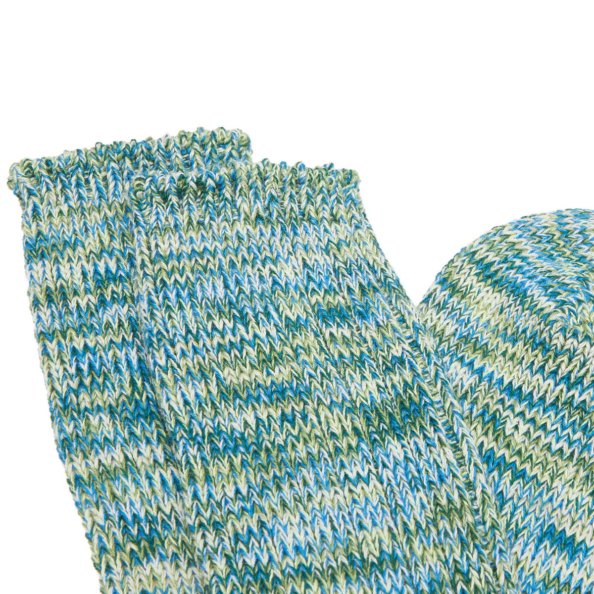 Anonymous Ism 5 Colour Mix Crew Sock in Mint