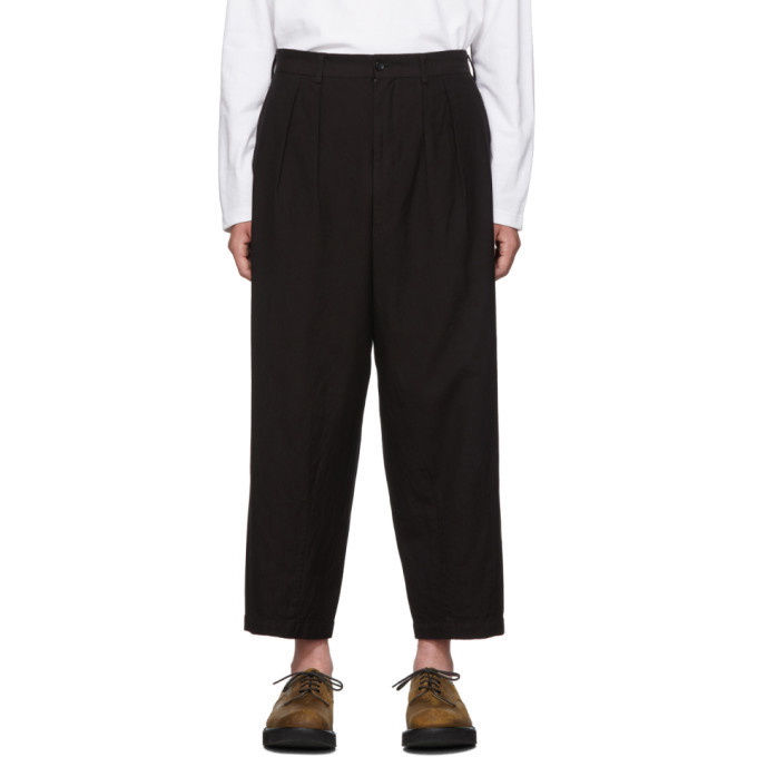 Photo: Comme des Garcons Homme Black Wool Gabardine Dyed Trousers