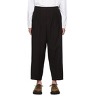 Comme des Garcons Homme Black Wool Gabardine Dyed Trousers