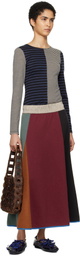 SC103 Multicolor Axis Midi Skirt