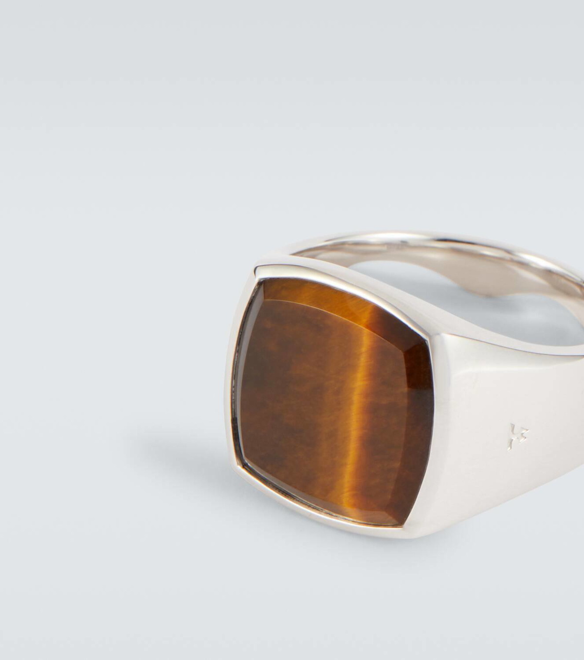 Tom Wood Cushion Tiger Eye sterling silver ring