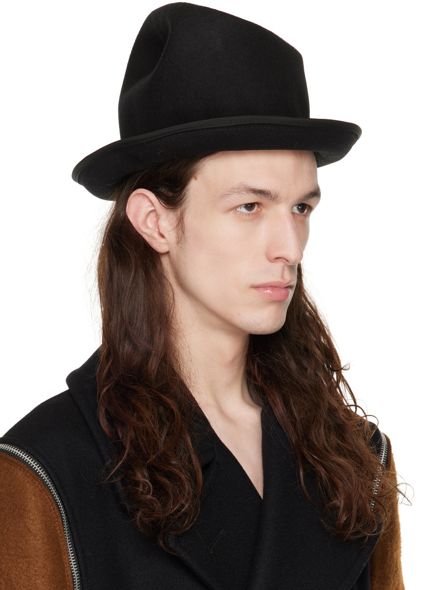 Comme des Garçons Homme Plus Black Wool Structured Hat Comme des