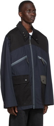 Acne Studios Black & Navy Casual Cotton Jacket