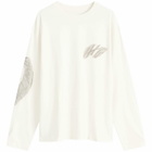 Honor the Gift Men's Long Sleeve Music Collage T-Shirt in Cream