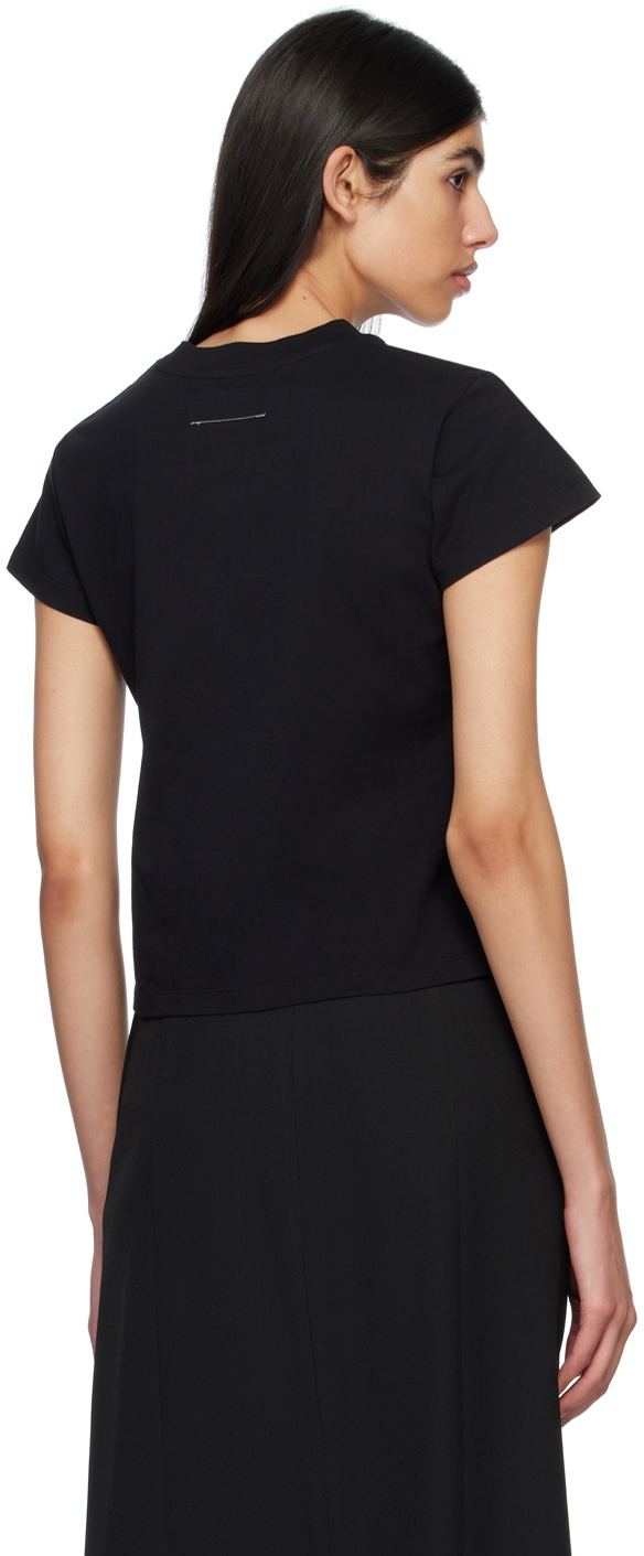 Tシャツ・カットソー (W) MM6 Maison Margiela Glow In The Dark T-shirt Black MM6 Maison Margiela Black Glow-In-The-Dark T-Shirt MM6