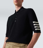 Thom Browne 4-Bar linen and cotton polo shirt