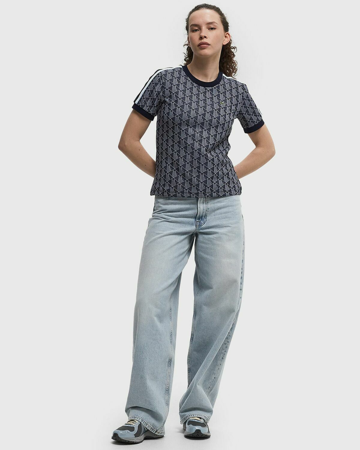 Lacoste TEE SHIRT Blue Womens Shortsleefe