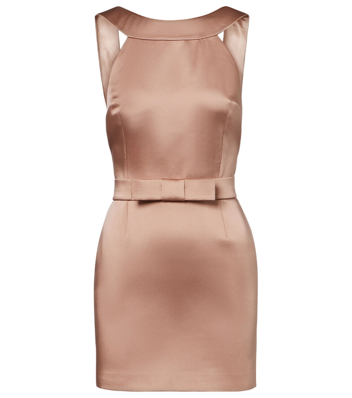 Photo: The New Arrivals Ilkyaz Ozel Delphine bow-detail satin minidress