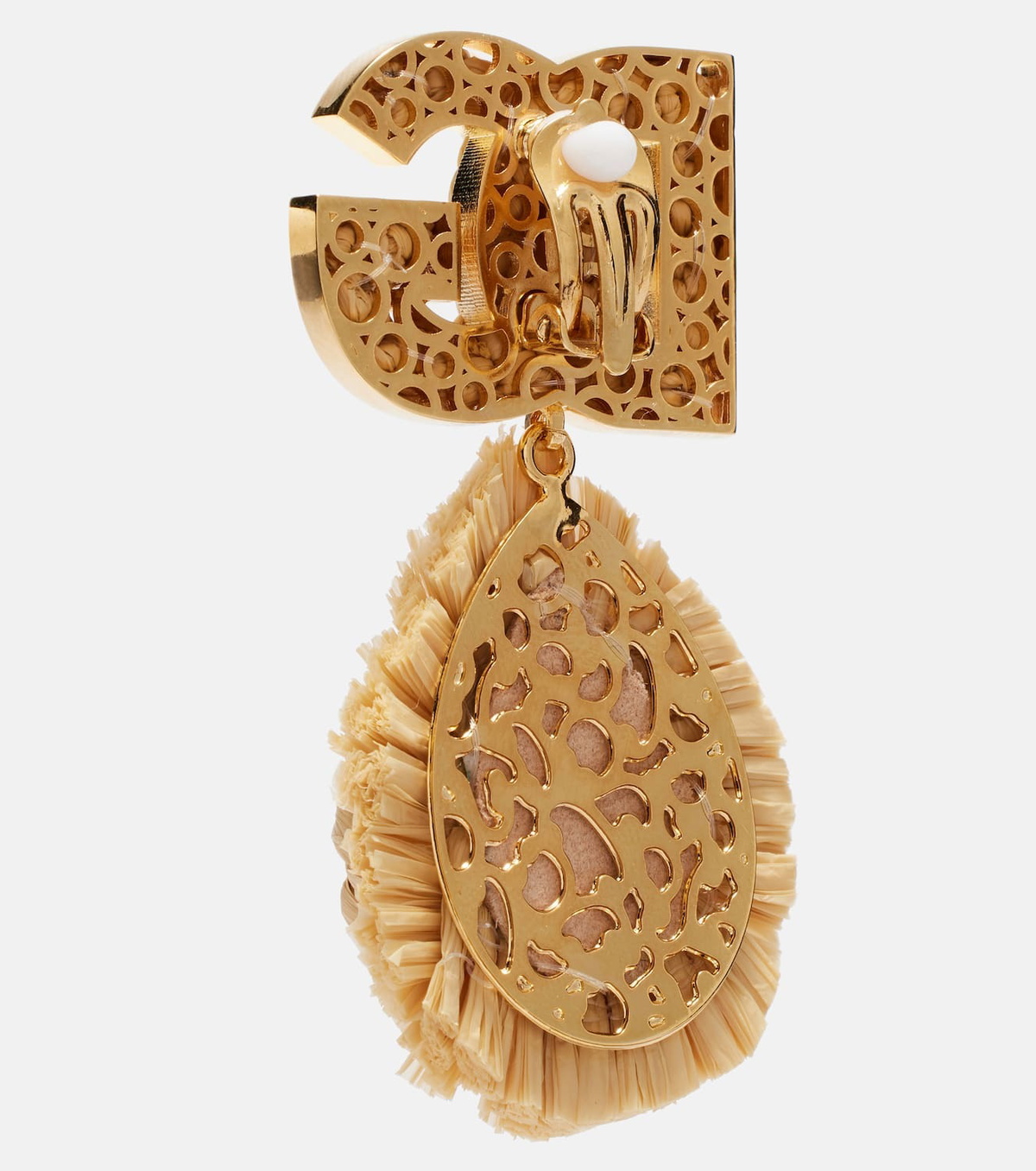 Dolce&Gabbana DG crystal-embellished clip-on earrings