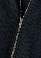 Wax London Eldon Crinkled Cotton and Linen-blend Jacket Navy