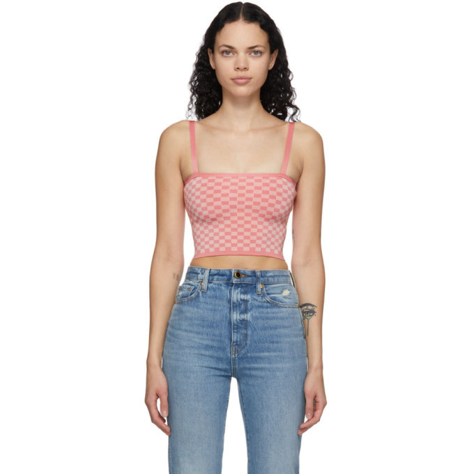 Photo: Calle Del Mar Pink Checkered Tank Top