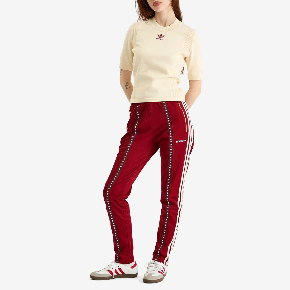 Adidas Originals Retro Sports Track Pant in Rust Red adidas