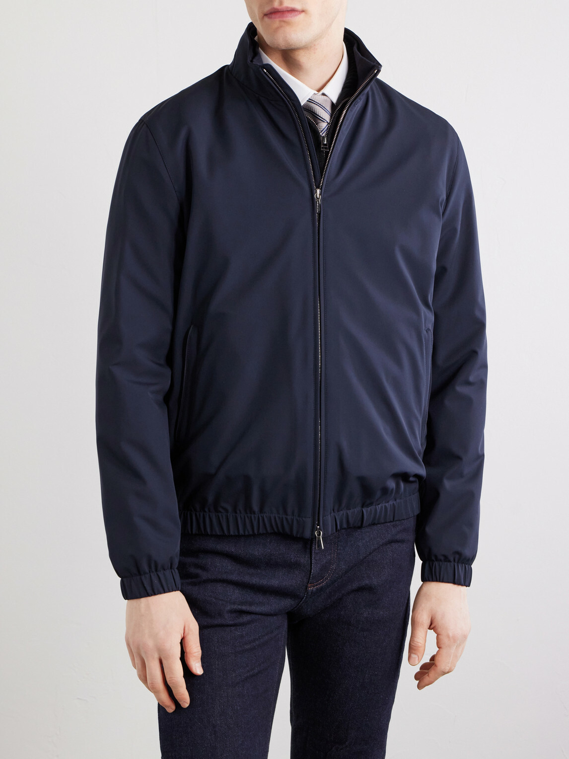 Thom Sweeney - Shell Bomber Jacket - Blue
