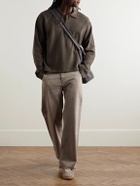 mfpen - Waffle-Knit Organic Cotton Polo Shirt - Brown
