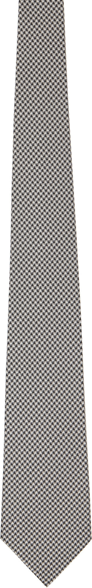 Comme des Garçons Homme Deux Black & White Small Pattern Tie