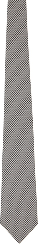 Photo: Comme des Garçons Homme Deux Black & White Small Pattern Tie