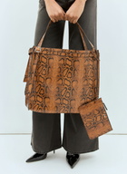 Coperni Snake Print Belt Cabas Bag