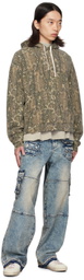 RTA Blue Roman Denim Cargo Pants