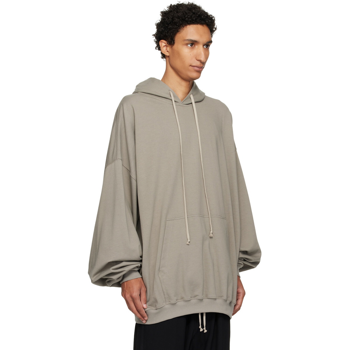 Rick Owens Taupe Tower Hun Hoodie