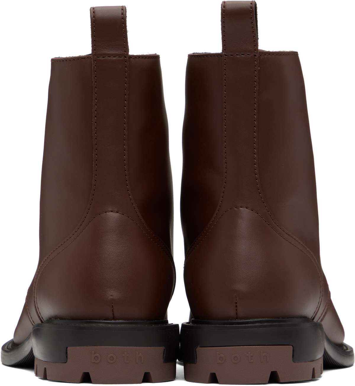 both Brown Dressy Laced Boots