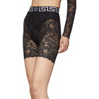 Versace Underwear Black Lace Cycling Shorts