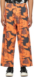 Vyner Articles Orange & Black Hawaii Judo Lounge Pants