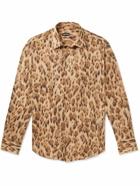 TOM FORD - Cheetah-Print Silk Shirt - Brown