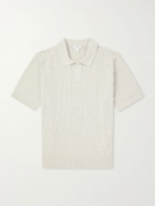 Sunspel - Vintage Cotton-Mesh Polo Shirt - Neutrals