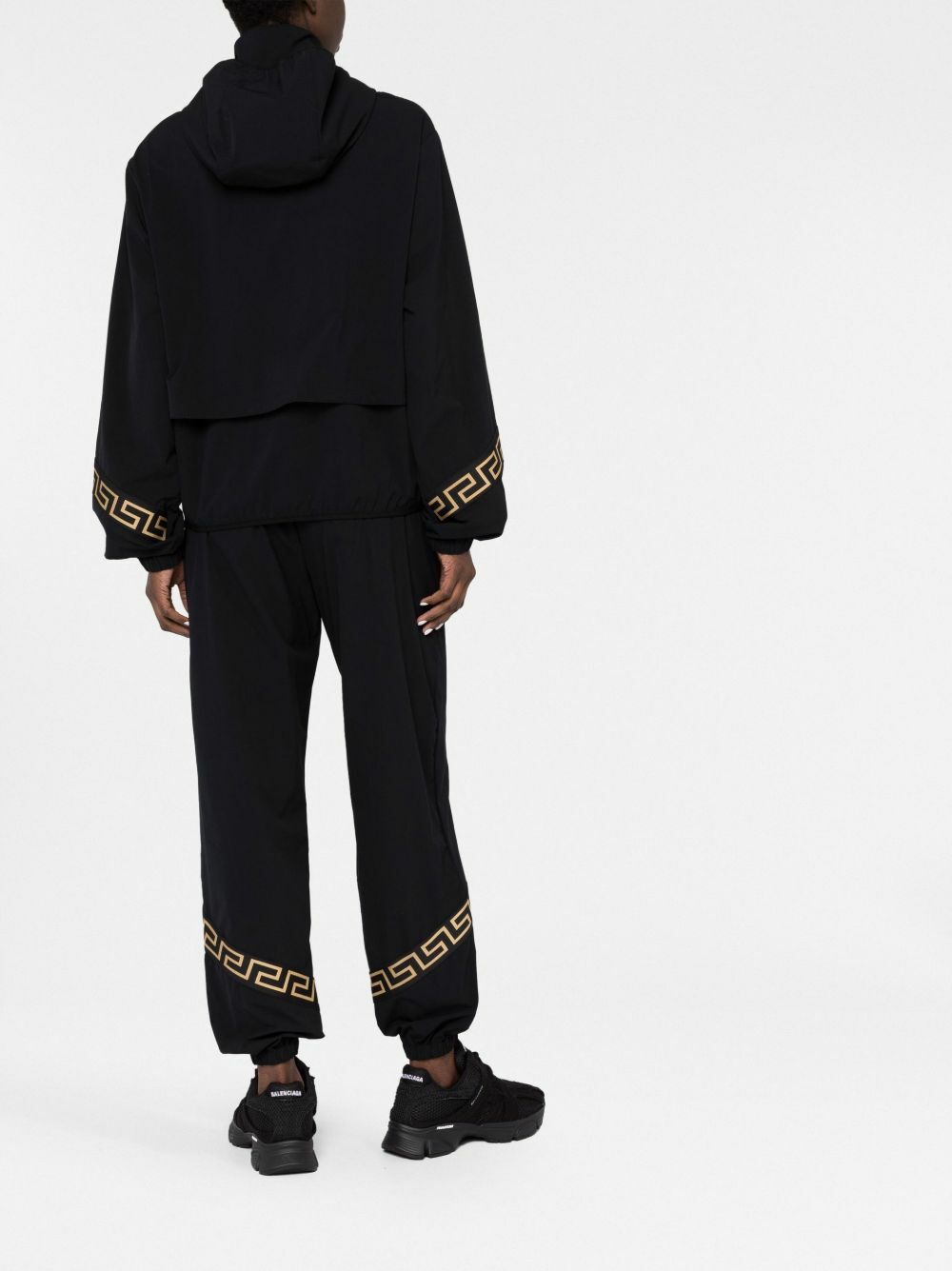 Versace Black Greca Print Track Jacket