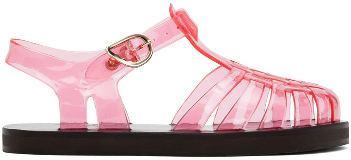 Photo: Ancient Greek Sandals Pink Homeria Jelly Sandals