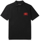 Martine Rose - Logo-Embroidered Cotton-Piqué Polo Shirt - Black