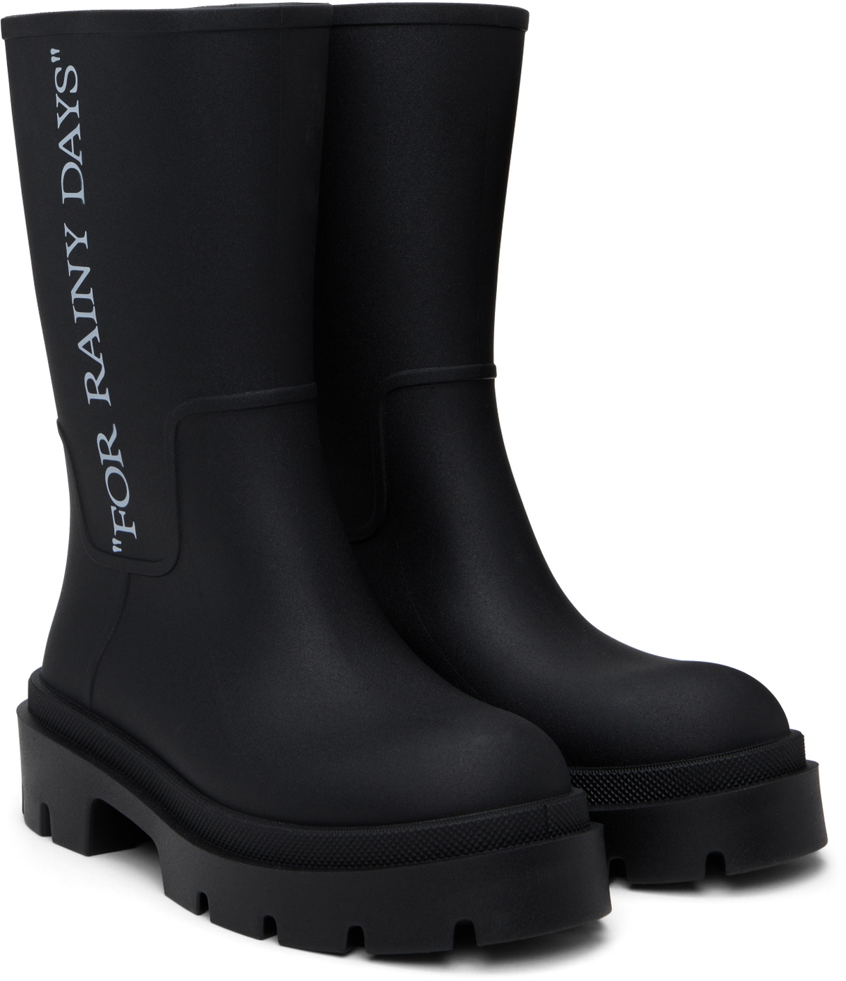 Off-White Black Reboot 'Rainy Days' Boots